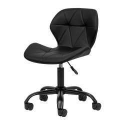 Taboret kosmetyczny QS-06B czarno czarny